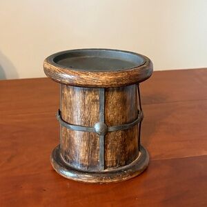 Vintage Brown and Black Candle Holder